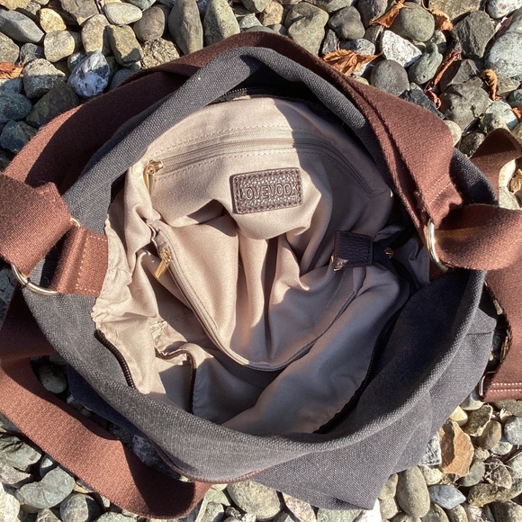 LOVEVOOK Classic & Stylish Convertible Big Canvas Cotton Tote Backpack Handbag main image 6
